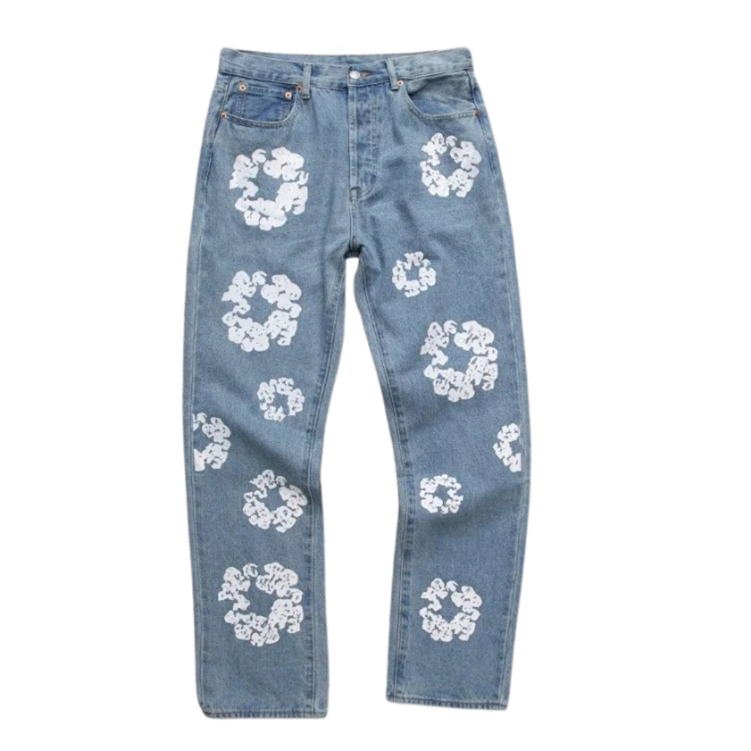Denim Tears Jeans Blue White