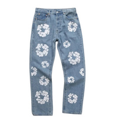 Denim Tears Jeans Blue White