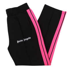 Palm Angles Staight Leg Velour Jogger Black Pink