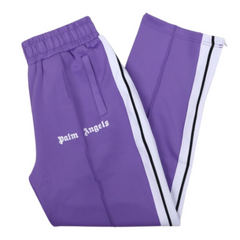 Palm Angles Staight Leg Velour Jogger Purple White