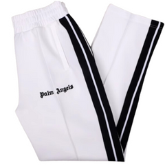 Palm Angles Staight Leg Velour Jogger White Black