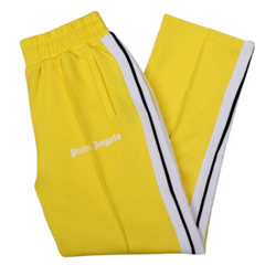 Palm Angles Staight Leg Velour Jogger Yellow White