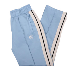 Palm Angles Staight Leg Velour Jogger Light Blue White P