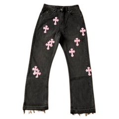 Chrome Hearts Flared Denim Black Pink