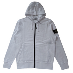 Stone Island Zip Hoodie White