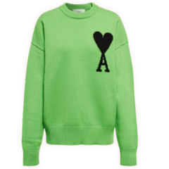 Ami Paris Knit Sweater Green Black