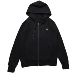 Comme des Garcons Zip Hoodie Black Black Heart