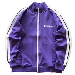 Palm Angles Zip Hoodie Purple White