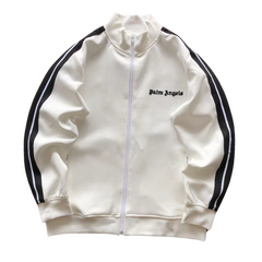 Palm Angles Zip Hoodie Cream White Black