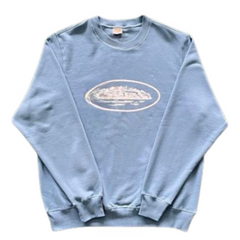 Corteiz Sweater Basic Print Baby Blue