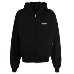 Represent Basic Zip Hoodie Black