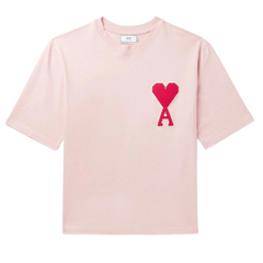 Ami Paris Basic T Shirt Rose Red