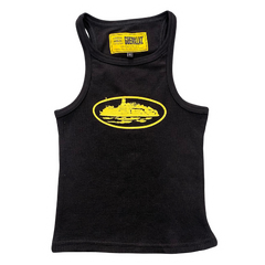 Corteiz Basic Tanktop Black Yellow