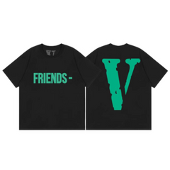 Vlone T Shirt Big V Black Green