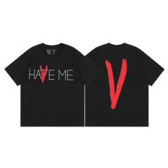 Vlone T Shirt  Big V Hate Me Black Red