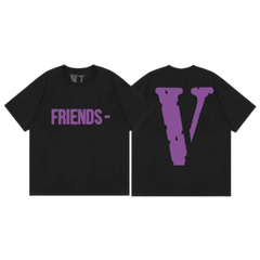 Vlone T Shirt Black Purple