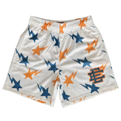 Eric Emmanuel X Bape Shorts White  Orange Blue