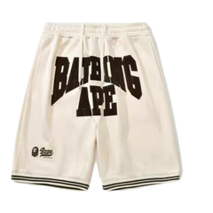 Bape Shorts Cream Brown