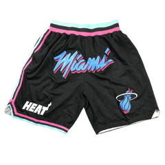 NBA Basketball Vintage Shorts Miami Heat Black Pink