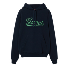 Gucci Font Hoodie Navy Blue