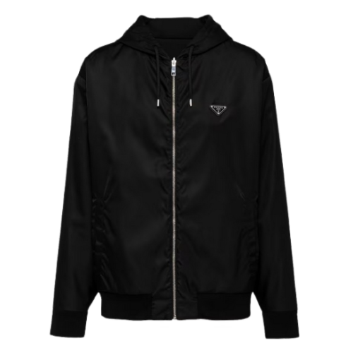 Prada Lightweight Hooded Bomber Jacket