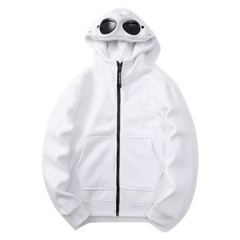 CP Company Zip Hoodie White