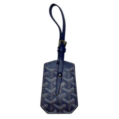 Goyard Goyardine Luggage Tag Navy Blue