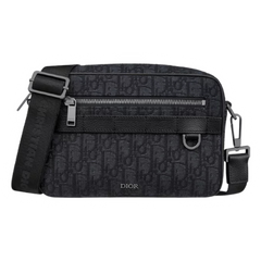 Dior Oblique Jacquard Shoulder Bag Black