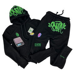 Syna World Tracksuit Black Green