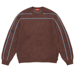 Supreme Back Stripe Knit Sweater Brown