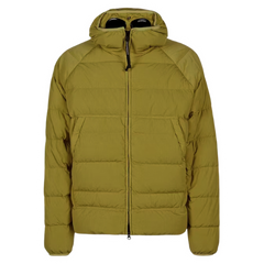 CP Company Eco-Chrome R Hooded Down Goggle Jacket Yellow