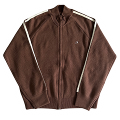 Corteiz Knit Zip Hoodie Brown