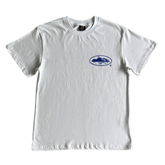 Corteiz Halftone Island t Shirt White Blue