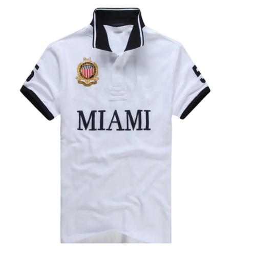 Ralph Lauren Polo Shirt Chief Keef Miami White