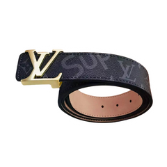 Louis Vuitton X Supreme Belt Black Gold