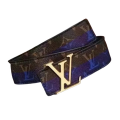 Louis Vuitton Brown Blue Gold