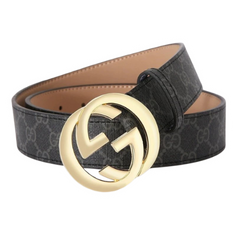 Gucci GG Belt Black Gold