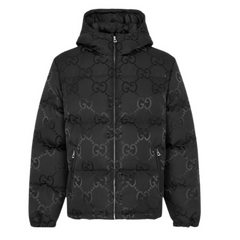 Gucci Puffer Jacket GG Black