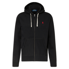 Polo Ralph Lauren Zip Hoodie Black Red