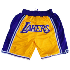 NBA Basketball Vintage Shorts Los Angeles Lakers Yellow