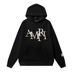 Amiri Puff Font Hoodie Black