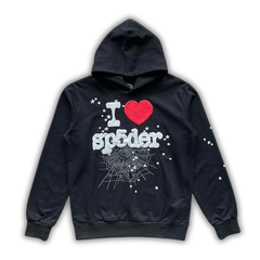 Sp5der I Love Spyder Hoodie Black