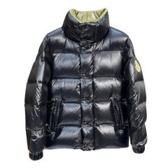 Moncler Black Yellow Reversible Puffer Down Jacket