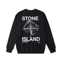 Stone Island Sweater Big Print Black