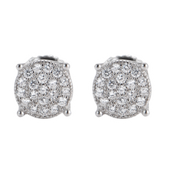 Diamond Earrings Silver