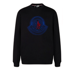 Moncler Sweater Black & Blue Badge