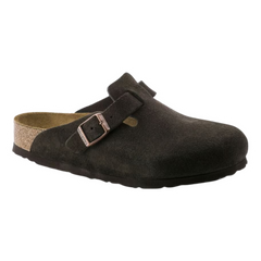 Birkenstock Boston Soft Footbeed Suede Leather Dark Brown