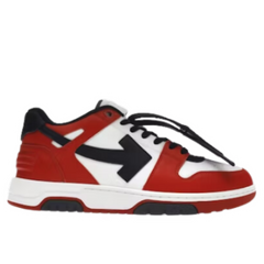 OFF-WHITE Out Of Office OOO Low Tops Red & Black