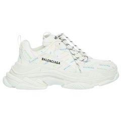 Balenciaga Triple S White All Over Logo Multicolor