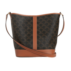 Celine Bucket Bag Medium Triomphe Light Brown